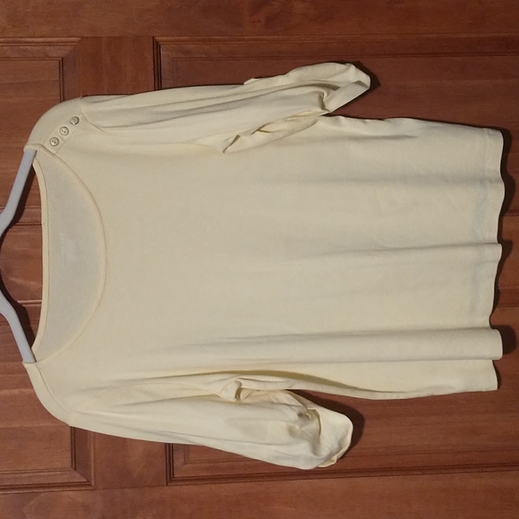 Christopher & Banks woman's size large cotton 3/4 sleeve tagless Tee shirt - Picture 10 of 10